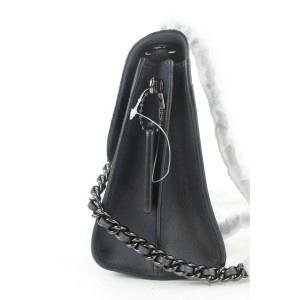 Coach Black Leather Glitter Parker Crossbody Chain Bag 4COA719
