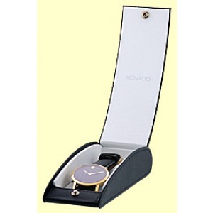 Movado "Museum" Gold Tone Mens Strap Watch