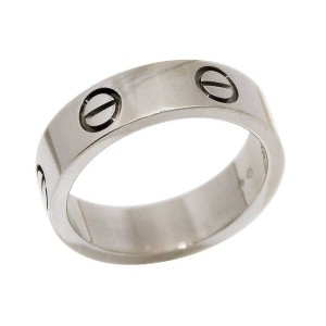 Cartier Love 18K White Gold Band Ring Size 5.5