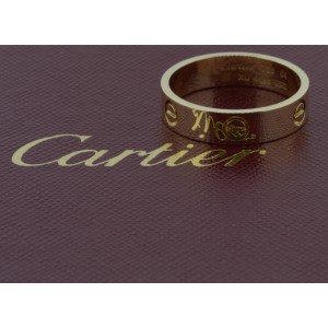 Cartier Love 18K Yellow Gold Band Ring Size 10.75