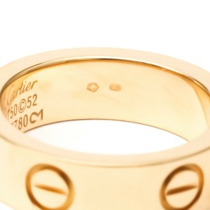 CARTIER 18k Pink Gold Love Sapphire Ring LXGoodsLE-122