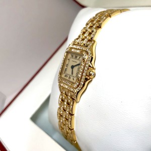 Cartier Panthére Quartz 18K Yellow Gold 1.7TCW Diamond Watch
