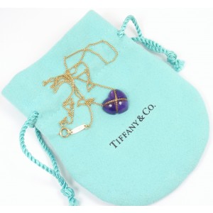 Tiffany & Co. 18K Yellow Gold & Purple Amethyst Heart Necklace