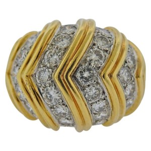 Gold Diamond Dome Ring