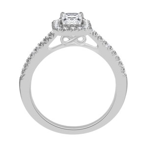 True 3/4 Carat Diamond Engagement Ring in 14K White Gold