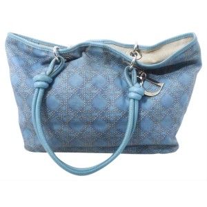 Dior Blue Cannage Shopper tote Bag 122dior5