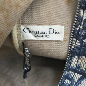 Christian Dior Navy Blue Monogram Trotter Boston Bag 863172