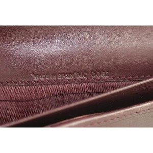 Dior Bordeaux Monogram Trotteur Saddle Flap Long Wallet 215da210