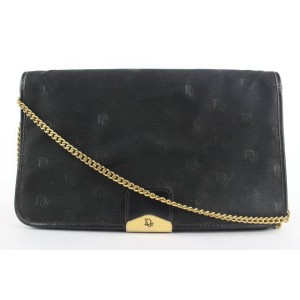 Dior Black Logo Chail Flap Shoulder Bag 910da414