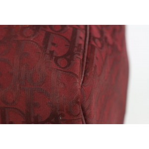 Dior Burgundy Bordeaux Monogram Trotter Boston Duffle Bag 1014d5