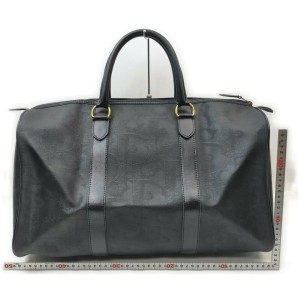 Christian Dior Black Monogram Trotter Boston Duffle Bag 858657