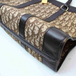 Dior Duffle Monogram Trotter Boston Carry On 872980 Dark Brown Canvas Weekend/Travel Bag