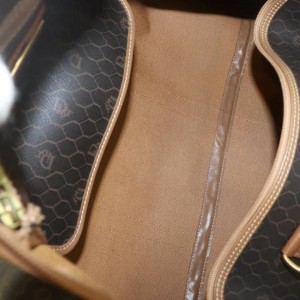 Christian Dior Black Monogram Trotter Honey Comb Boston Duffle Bag 862592