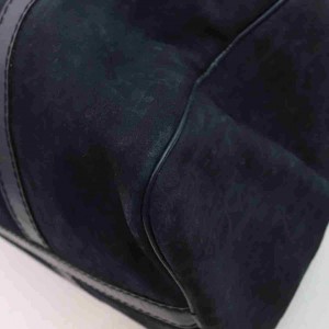 Dior Duffle Navy Monogram Trotter Boston Embossed 873000 Blue Suede Leather Satchel