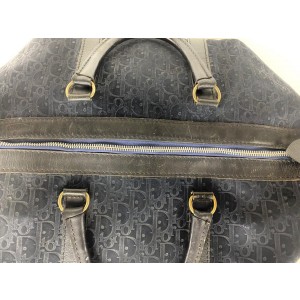 Dior Duffle Oblique Monogram Navy Boston 2dior613 Blue Suede Leather Weekend/Travel Bag