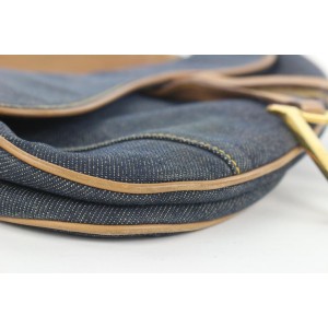 Christian Dior Rare Denim Saddle Flap Bag 862743