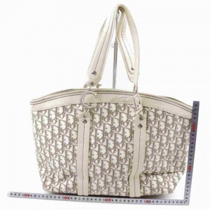 Christian Dior Beige Monogram Trotter Embroidery Tote Bag 862722