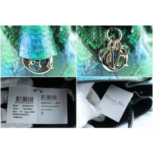 Dior Green Python Diorific Hobo 2way Bag 3DR01