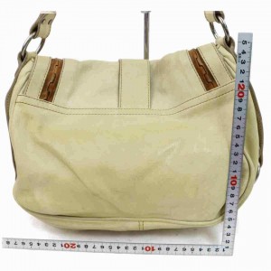 Dior Messenger Gaucho Saddle 873007 Beige Leather Shoulder Bag
