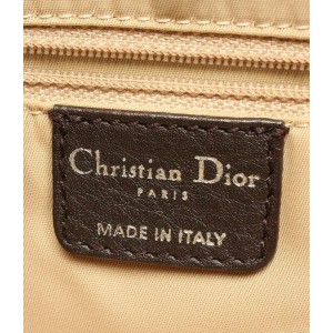 Dior Street Chic Trotter Brown Signature Monogram 3la510 Beige Canvas Shoulder Bag