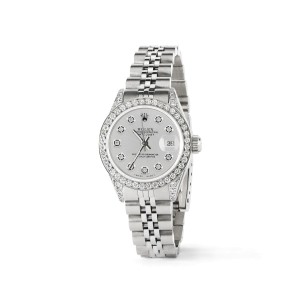 Rolex Datejust 26mm Steel Jubilee Diamond Watch w/Silver Dial