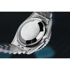 Rolex 36mm Datejust Custom Diamond Bezel, Navy Blue Diamond Roman Dial 