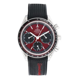 Omega Speedmaster Racing 326.32.40.50.11.001 Automatic Chronograph Red Dial Stainless Steel 40mm Mens Watch 