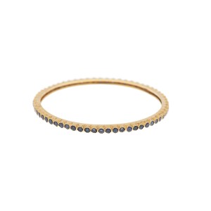 18K Yellow Gold with Blue Sapphire Bangle