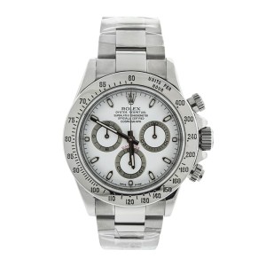 Rolex Stainless Steel Daytona White Dial Watch