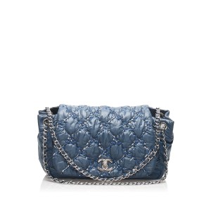 Chanel Nylon Tweed Stitch Bubble Flap Bag
