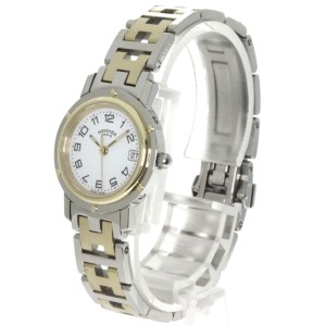 Hermes Clipper CL4220 Stainless Steel / Gold Plated 24mm Womens Watch