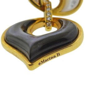 Marina B Gold Mother of Pearl Diamond Earrings