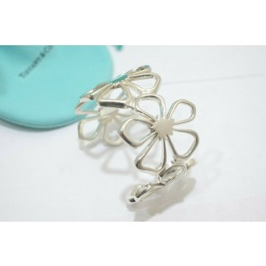 Tiffany & Co 925 Silver Flower Cuff Bracelet