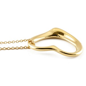 TIFFANY & Co 18K Yellow Gold C heart Necklace 