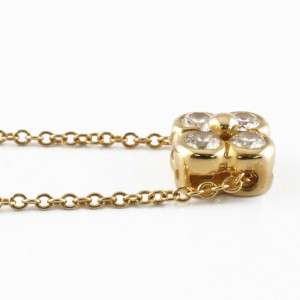 TIFFANY & Co 18K Yellow Gold diamond flour Necklace