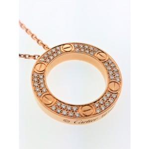 Cartier Love 18K Pink Gold & Diamonds Necklace