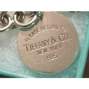 Tiffany & Co. Sterling Silver Oval Tag Charm Bracelet