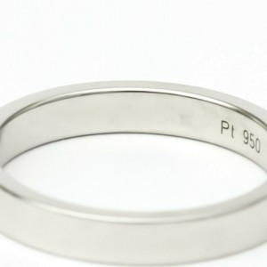 CARTIER 950 Platinum Engraved Ring LXGoodsLE-66