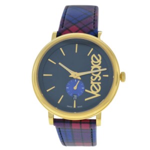 New Unisex Versace VEBQ00218 Stainless Steel Gold Date Quartz 42MM Watch