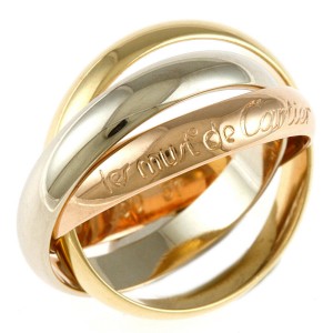 CARTIER Ring Gold Silver Pink 18K K18 Gold US 5 1/2 EU 51 LXKG-226