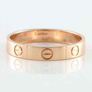 CARTIER: 18K Pink Gold  Ring US8 ,EU57- LXKG-372