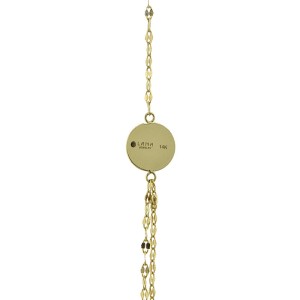 Lana Jewelry 14K Yellow Gold Tri Disc Necklace 
