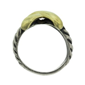 David Yurman 14k Yellow Gold and Silver X Crossover Ring