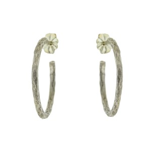 Tiffany & Co. Paloma Picasso Sterling Silver Hammered Hoop Earrings