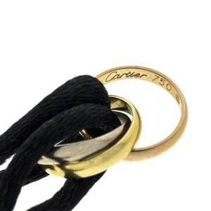 Cartier Trinity Bracelet On Black Cord
