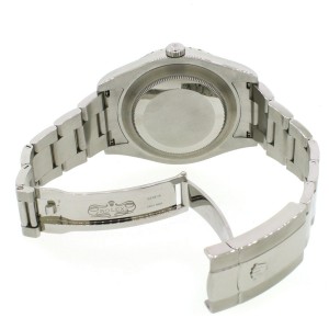 Rolex Datejust II Steel 41mm Watch Diamond Bezel/Lugs/Fire Orange MOP Roman Dial 116300 Box Papers