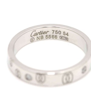 Cartier 18k White Gold Happy birthday Diamond Ring US:6.75 SKYJN-645