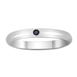 Tiffany & Co. Elsa Peretti Stackable Silver Blue Sapphire Ring Size 6