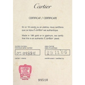 Cartier 950 Platinum Love Ring Size 8.75