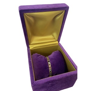 Gucci Icon Blooms 18K Gold Black Blue Mystic Bracelet